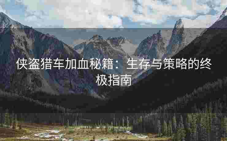 侠盗猎车加血秘籍：生存与策略的终极指南