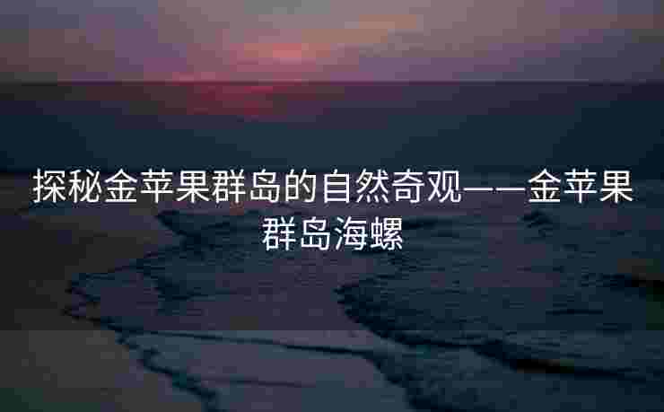 探秘金苹果群岛的自然奇观——金苹果群岛海螺